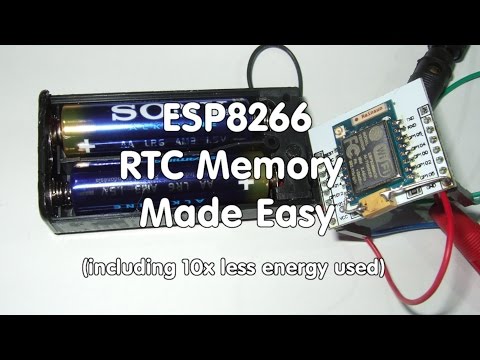 #60 How to use the RTC Memory in ESP8266  and reduce power consumption by factor of 10 (Tutorial)