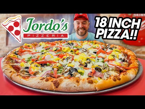 Jordo’s 12-Topping Party Pizza Challenge With 7 Extra Toppings!!
