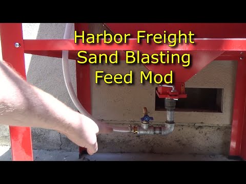 164 Harbor Freight Sand Blasting Cabinet Media Feed Mod