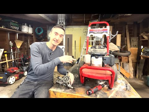 How to keep the shaft key from falling out of a pressure washer pump