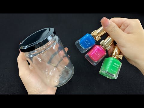 Super Recycling Idea with Glass Jar and Lids You'll Love To Try !