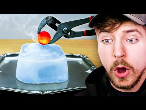1000 Degree Ball vs Ice!