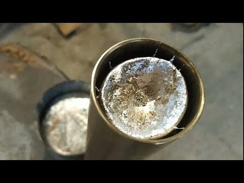 Заливаю алюминий в длинную трубу