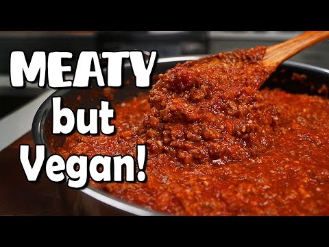 Super Meaty VEGAN (High Protein) Pasta Sauce with Seitan