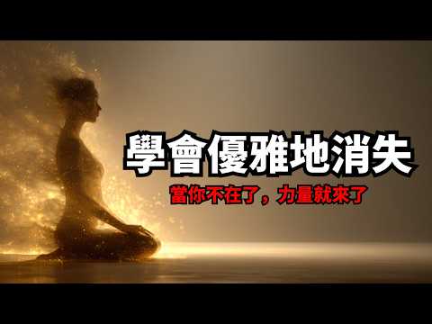 别再“拼命刷存在感”了！ 真正的修行，是学会“优雅地消失”， 当你“不在”了，力量就来了！| 佛陀智慧 | 奥修观点 | 我执 | 临在 | 空性 | 冥想练习 | 内在力量 | 觉知 | 自我焦虑