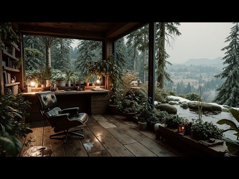 November Deep Work Session 🌲 Winter Study Focus   Chill Electronic Lounge Music Ambience 🎧