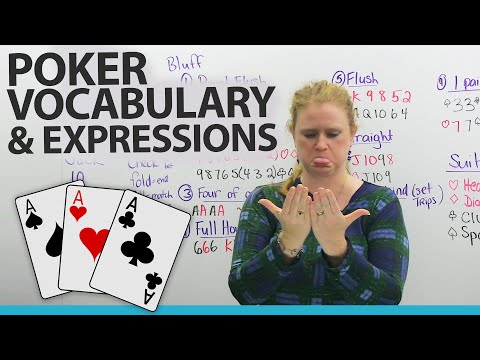 Learn English – Vocabulary & Expressions for POKER and other card games