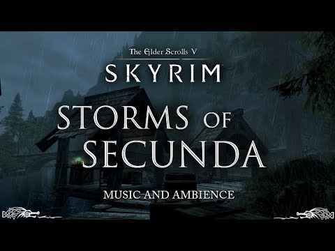 The Storms of Secunda | Skyrim Rainstorms Music & Ambience | 3 Hours
