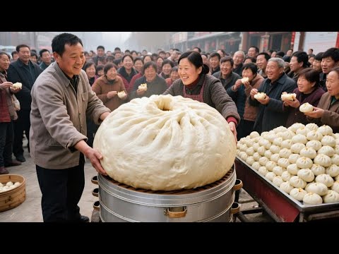 陕西夫妇的包子摊火了！1元1个每天拌馅量按吨计，顾客特意跑3次都常吃不上【小食光光】