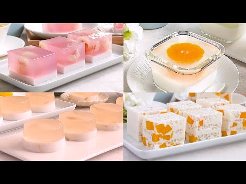 4 Easy Popular Fruit Agar agar Jelly Recipes Compilation 2 | 4款燕菜糕果冻食谱