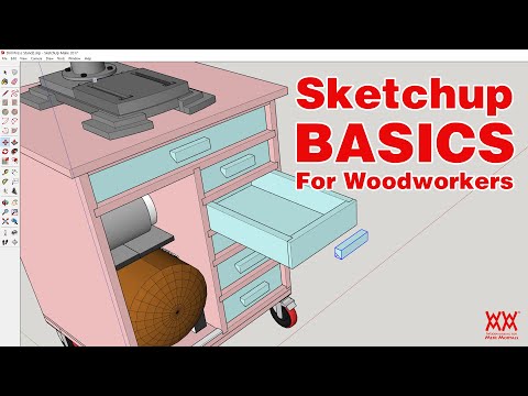 Sketchup BASICS for woodworkers. Follow along. | LOCKDOWN DAY 46