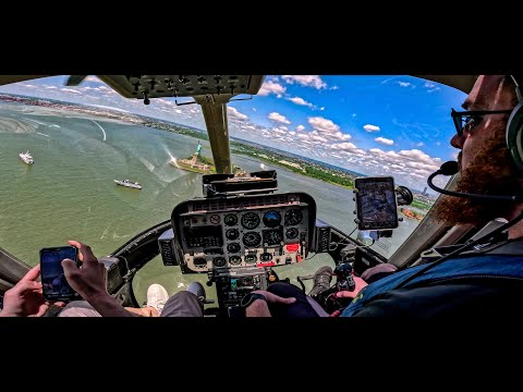 Pilot POV of NYC Tour From The Wall Street Heliport