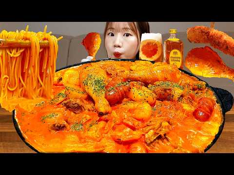 🥘요리먹방 - 로제닭볶음탕 파스타면 후식리조또 하이볼🍗꾸덕한 로제소스에 닭한마리 퐁당😋찜닭 먹방 CHICKEN SOUP MUKBANG ASMR EATINGSHOW REALSOUND