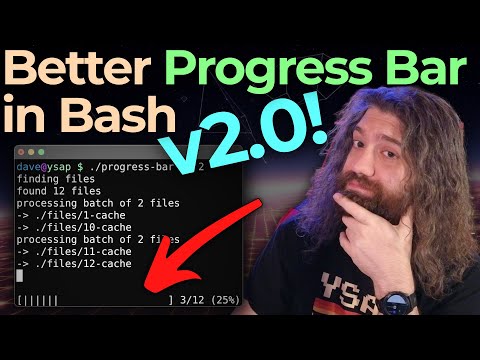 Creating a PERSISTENT Progress Bar on the Terminal with Bash! v2 Progress Bar