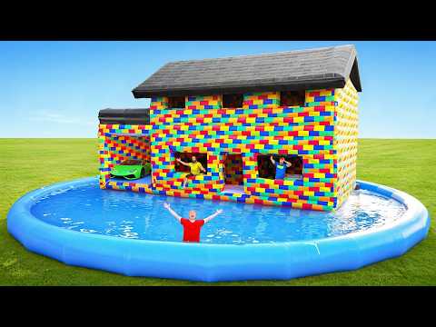 I Turned My Lego House Into A WATERPARK!