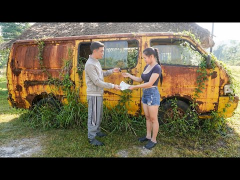 Girl's Journey to Restore a Rusty Car to Like-New: Installing a New Interior, Painting It