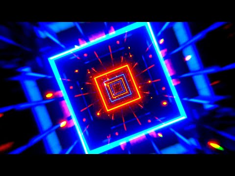 🔷 4K Screensaver – Orange and Blue Neon Tunnel – Futuristic VJ Background (No Sound)