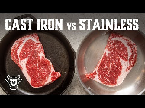 Stainless Steel Pan vs Cast Iron Skillet Steak Experiment