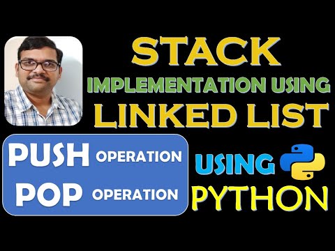 STACK IMPLEMENTATION USING LINKED LISTS IN PYTHON || STACK OPERATIONS || PUSH,POP ||DSA USING PYTHON