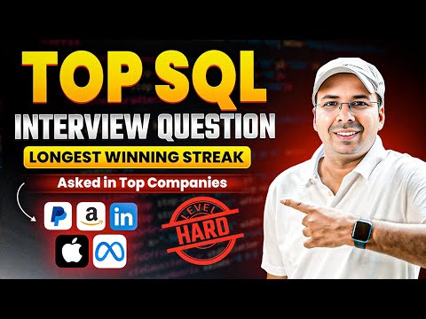 Hard SQL Interview Q on Window Functions Solved ✅| MAANG Interview Question (Longest Winning Streak)