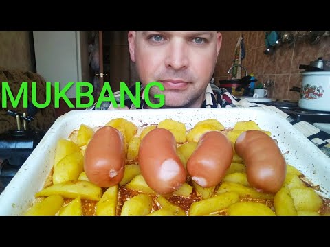 MUKBANG BAKED POTATOES/GROWTHY SAUSAGES/MUKBANG BAKED POTATOES