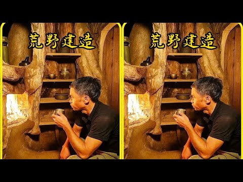 你沒見過的野外豪宅！超級奢華又隱蔽…真的是富翁的秘密基地 #野外建造 #荒野建造 #庇护所 #木屋建造 #野外生存