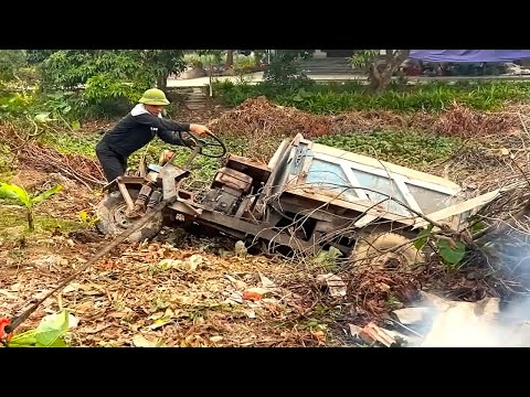 Rescuing a three-wheeled vehicle from the junkyard: A spectacular transformation.
