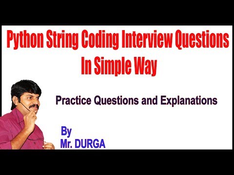Python String Coding Interview Questions In Simple Way