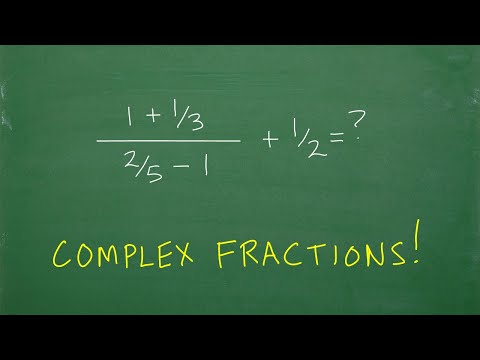 Complex Fractions – can you do this math problem? Let’s see…