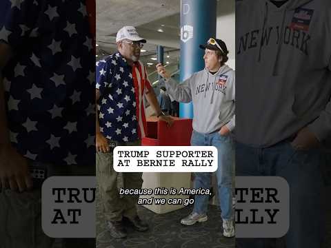 Trump Supporter at the Bernie Rally
