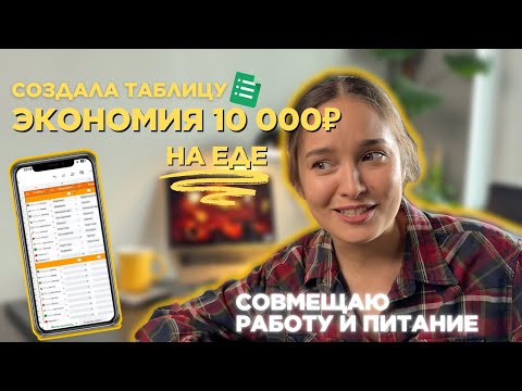 Как я сэкономила 10 000 ₽ на продуктах и автоматизировала питание: таблица еды на неделю!