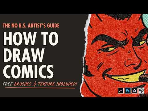 How to Draw Comics (Free Brushes & Textures Included)