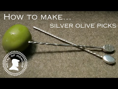 How to make silver olive picks.