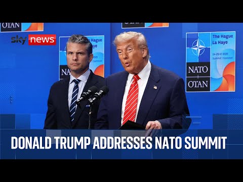 President Trump addresses NATO summit | Watch in full