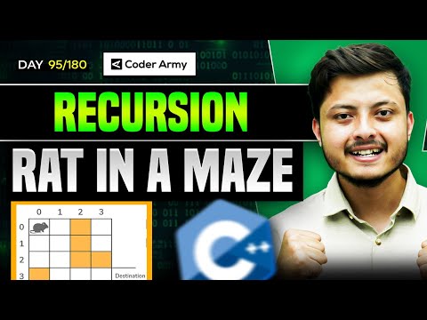 Lecture 68: Recursion Rat in a Maze Problem