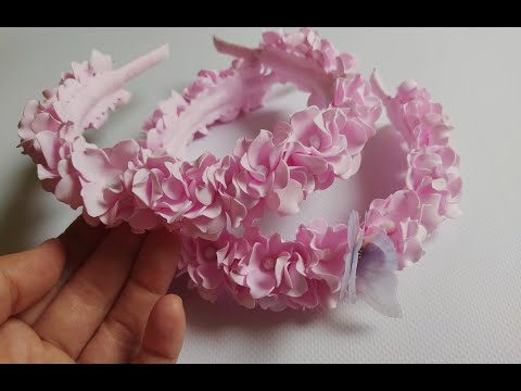 Красивый и нежный ободок. ОЧЕНЬ ПРОСТО И ЛЕГКО! 🌷🌷🌷🧚‍♀️DIY
