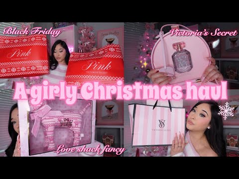  BLACK FRIDAY SHOPPING HAUL 🎀🎁| Victoria’s Secret, Sephora, Altar’d state & Pink x LoveShackFancy