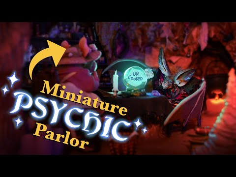 I Made a Tiny Psychic Parlor for a Tiny Bat to Do her Magical Thinking In | DIY Diorama