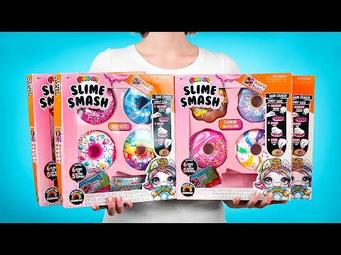 Öffnen, dekorieren und zermatschen - die GROßE Serie Smash Poopsie Slime Donuts! 🍩