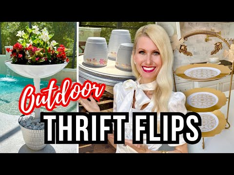 *THRIFT FLIP* UPSCALE DIY OUTDOOR DECOR On The CHEAP!