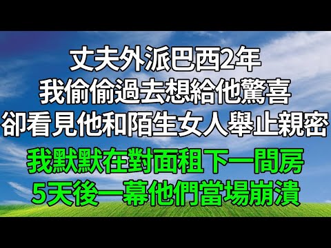 丈夫外派巴西2年，我偷偷過去想給他驚喜，卻看見他和陌生女人舉止親密，我默默在對面租下一間房，5天後一幕他們當場崩潰！#生活經驗 #人生感悟 #故事分享 #為人處世 #复仇