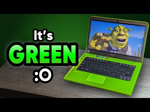 The SICKENINGLY GREEN Sony VAIO Laptop