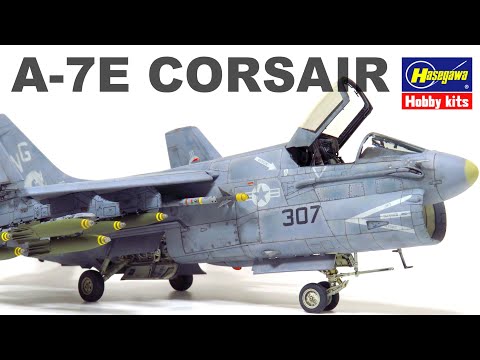 ResKit / Hasegawa A-7E CORSAIR II.  Full Build. #scalemodel