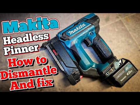 How to dismantle and repair a Makita 12v PT354D 23G headless pinner that won't shoot