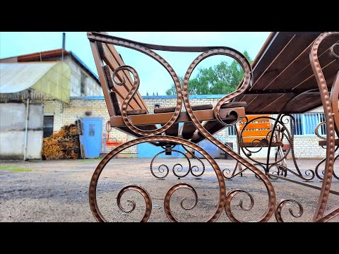 ШОК Вот Это ИЗДЕЛИЕ. Поделка из профильной трубы своими руками. Холодная ковка Стол и скамейка