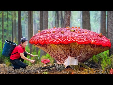 Harvest A Lot Of Giant Horseshoe Mushrooms After Rain Forest Goes To Market Sell | Susan Daily Life