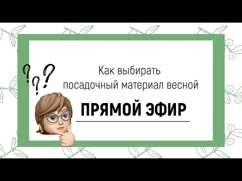 КАК ВЫБИРАТЬ ПОСАДОЧНЫЙ МАТЕРИАЛ ВЕСНОЙ?