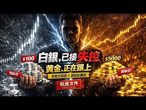 🚨白银大爆发，黄金紧随！关键交易点与目标价全揭秘                                               #黃金 #白銀 #投資策略 #避險資產 #美元 #贵金属