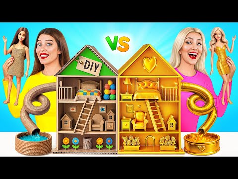 We Build Amazing Doll House Rich vs Broke Challenge | Funny Challenges by Super Hyper DO
