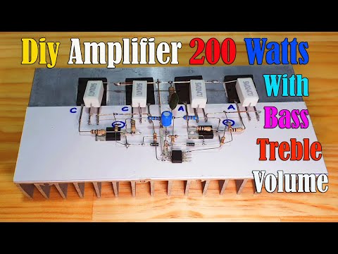 DIY Powerful Bass Amplifier 200 Watts Using C5200 and A1943 With NE5532 IC